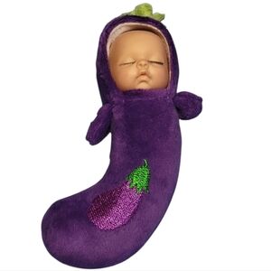 ONEST 4" Eggplant Dressed Mini Doll
